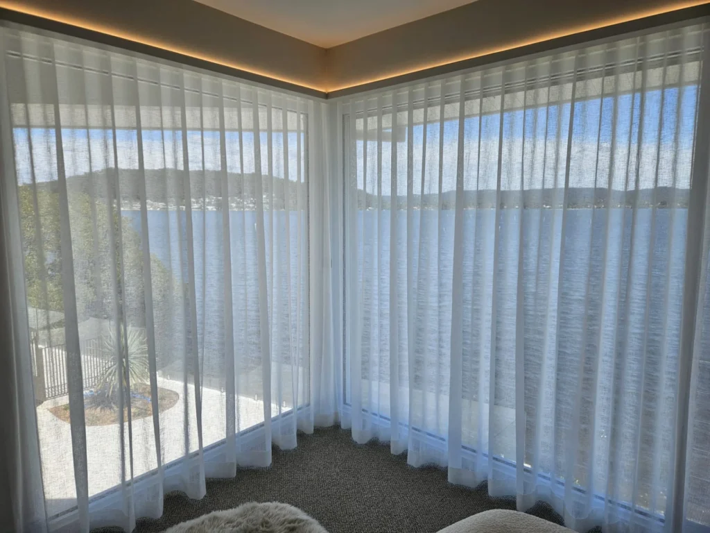 St Huberts Island_bedroom double curtains_Open 3